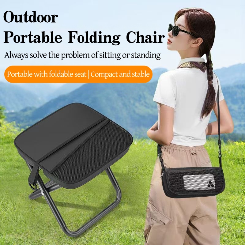 Outdoor Adventure Backpack - Tabouret pliable portable 4FV, léger, pour