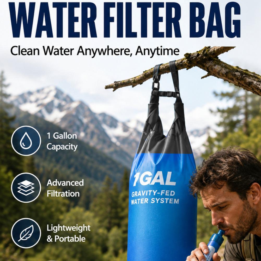 Kit de paille avec sac filtran - Outdoor Adventure Backpack avis et prix