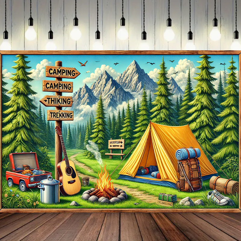 1 fond d'aventure de camping e - Outdoor Adventure Birthday Party avis et prix